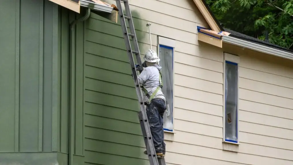 Painting a house